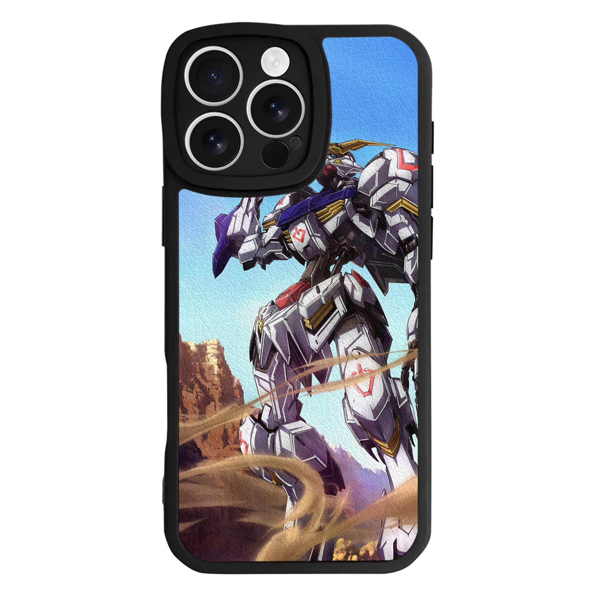 （画像用） 機動戦士ガンダム Mobile Suit Gundam 【iPhone 16シリーズ対応】シリコンスマホケース（レザー調） 材質：シリコン